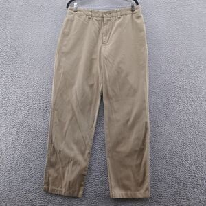 Duluth Trading Mens Middle Management Relaxed Chino Pants 33x31* Brown High Rise